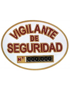 Emblema de Vigilante de PVC con número